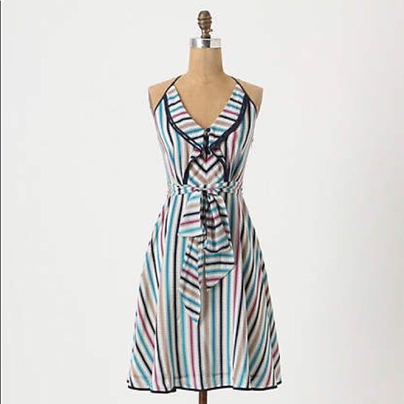 Anthropologie Dresses & Skirts - Anthro Girls From Savoy silk tank dress 2 stripe
